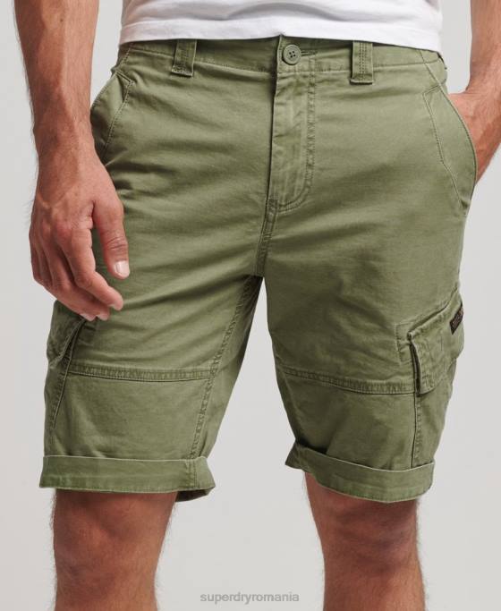 Superdry pantaloni scurți cargo din bumbac organic îmbrăcăminte kaki bărbați JX0Z267
