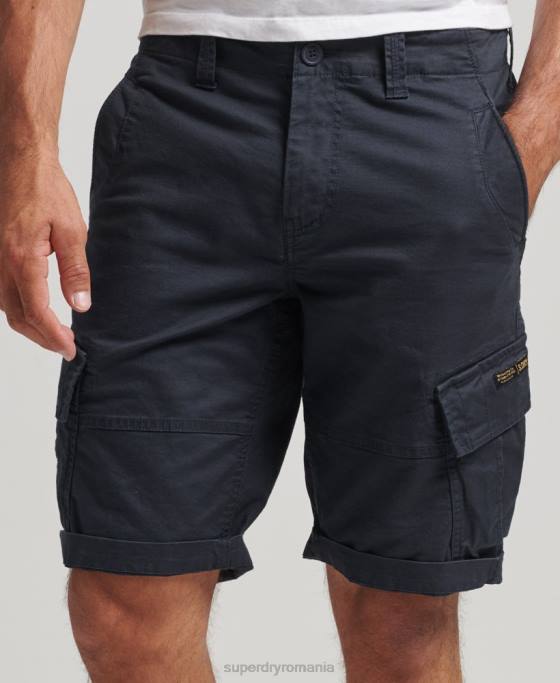 Superdry pantaloni scurți cargo din bumbac organic îmbrăcăminte marina bărbați JX0Z244