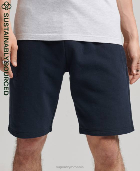Superdry pantaloni scurți din jerseu cu logo vintage din bumbac organic îmbrăcăminte marina bărbați JX0Z310