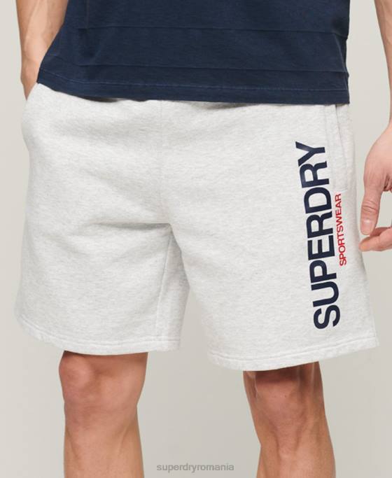 Superdry pantaloni scurți largi de îmbrăcăminte sport îmbrăcăminte gri bărbați JX0Z321