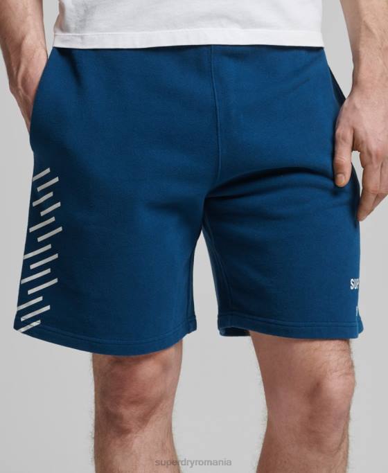 Superdry pantaloni scurți sport code core îmbrăcăminte albastru bărbați JX0Z351