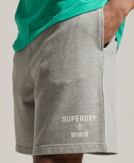 Superdry pantaloni scurți sport code core îmbrăcăminte gri bărbați JX0Z323