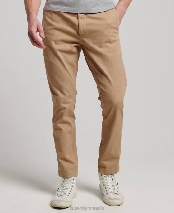 Superdry ofițeri pantaloni chino slim îmbrăcăminte bej bărbați JX0Z91