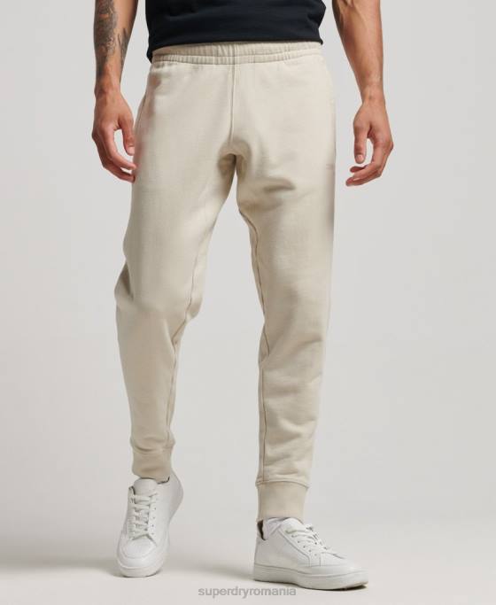 Superdry pantaloni de jogging cod micro logo îmbrăcăminte bej bărbați JX0Z6366