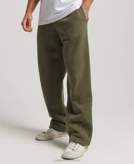Superdry pantaloni de jogging drepti din bumbac organic cu logo vintage îmbrăcăminte verde bărbați JX0Z80