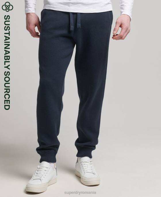Superdry pantaloni de jogging esentiali din bumbac organic studios îmbrăcăminte marina bărbați JX0Z6395