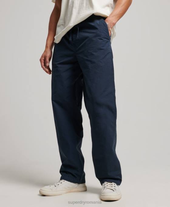 Superdry pantaloni de jogging țesuți îmbrăcăminte marina bărbați JX0Z27