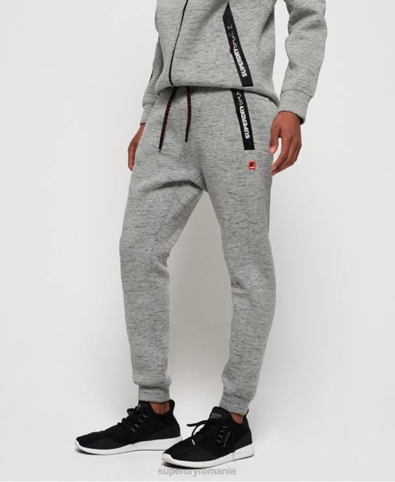 Superdry pantaloni de jogging subțiri stretch tech îmbrăcăminte gri bărbați JX0Z1442