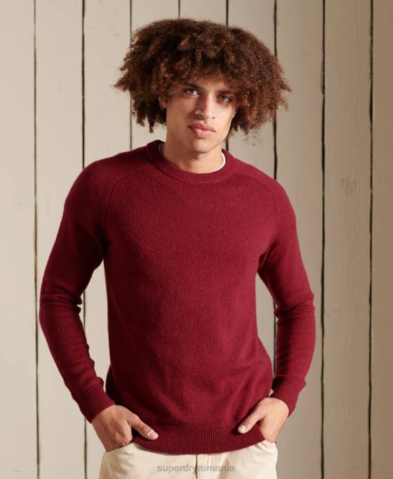 Superdry harlo crew jumper îmbrăcăminte roșu bărbați JX0Z5302