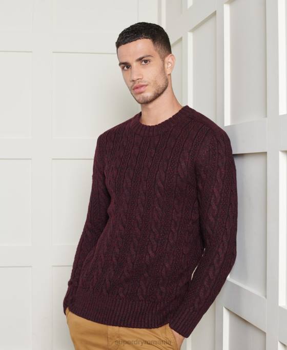 Superdry jacob crew jumper îmbrăcăminte roșu bărbați JX0Z5347