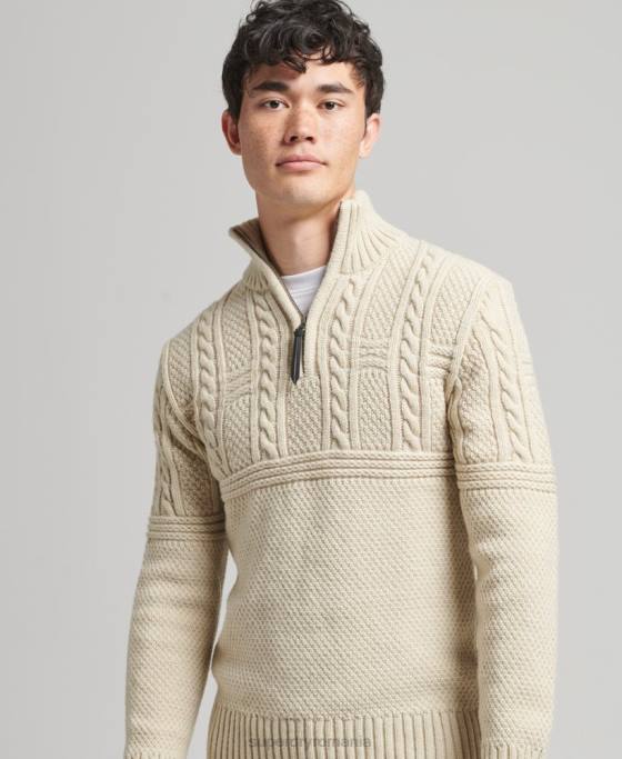 Superdry jumper jacob henley îmbrăcăminte cremă bărbați JX0Z5240