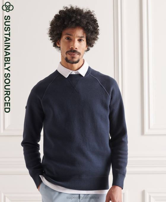Superdry studios esential echipaj jumper îmbrăcăminte marina bărbați JX0Z5312