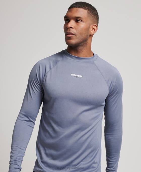 Superdry top cu gât fals tren îmbrăcăminte Violet bărbați JX0Z1407