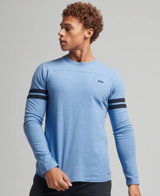 Superdry top din bumbac organic cu logo vintage îmbrăcăminte albastru bărbați JX0Z1567