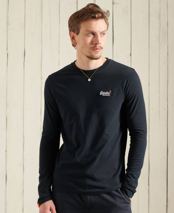 Superdry tricou broderie vintage din bumbac organic îmbrăcăminte marina bărbați JX0Z6500