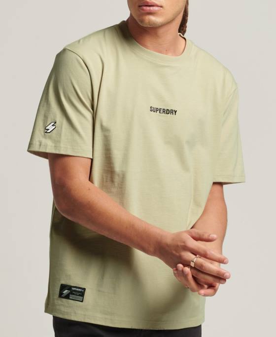 Superdry tricou code micro logo îmbrăcăminte bej bărbați JX0Z4835