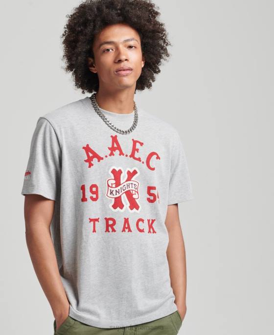 Superdry tricou colegial de epocă îmbrăcăminte gri bărbați JX0Z4866