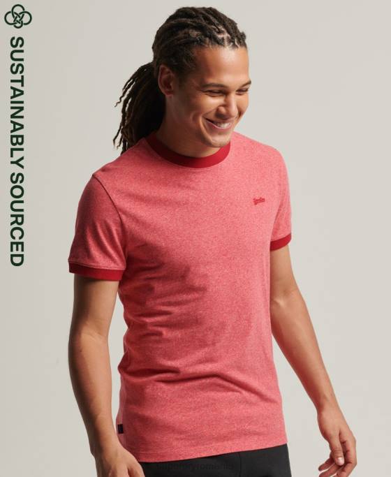 Superdry tricou cu logo esențial din bumbac organic îmbrăcăminte roșu bărbați JX0Z4901