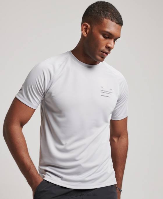 Superdry tricou cu mânecă scurtă cu tren active îmbrăcăminte gri deschis bărbați JX0Z1421
