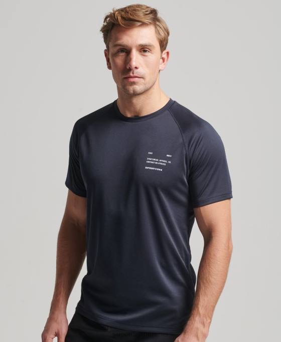 Superdry tricou cu mânecă scurtă cu tren active îmbrăcăminte marina bărbați JX0Z1429