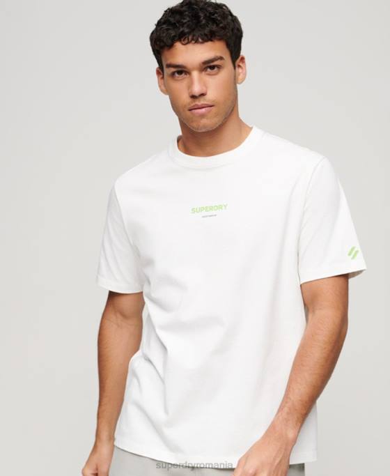 Superdry tricou de îmbrăcăminte sport îmbrăcăminte alb bărbați JX0Z79