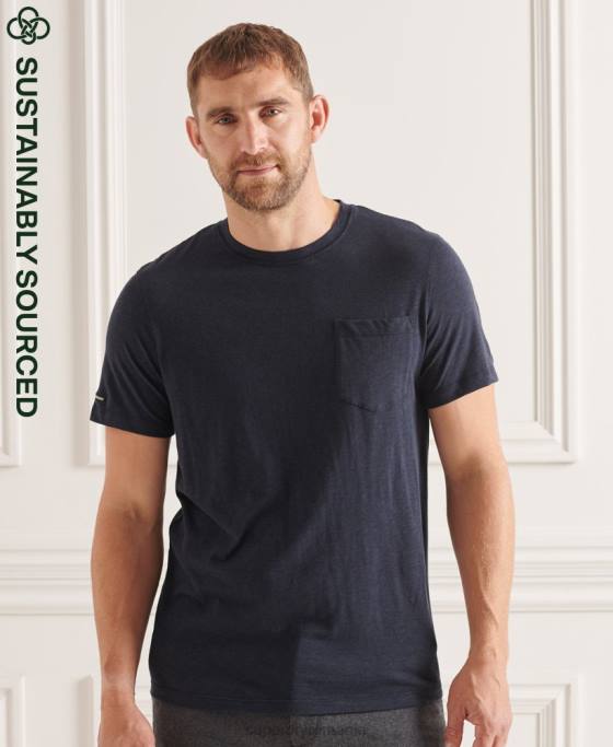 Superdry tricou din bumbac organic cu decolteu rotund îmbrăcăminte marina bărbați JX0Z4871