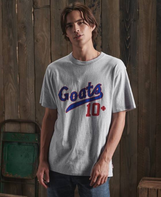 Superdry tricou dry varsity ediție limitată îmbrăcăminte gri bărbați JX0Z4979