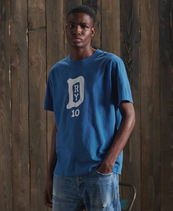 Superdry tricou dry varsity ediție limitată îmbrăcăminte marina bărbați JX0Z4985