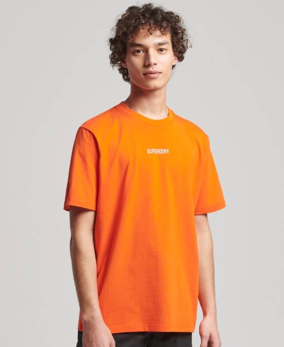 Superdry tricou grafic yama shield îmbrăcăminte portocale bărbați JX0Z4974