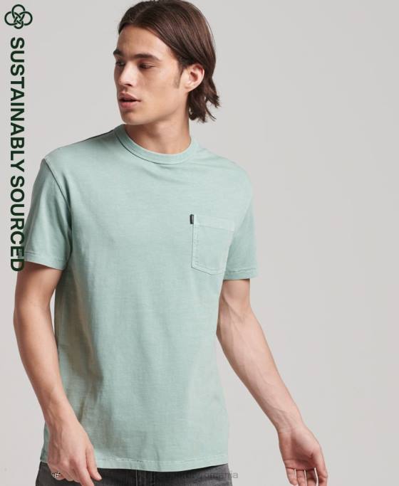 Superdry tricou ranchero vintage surfer din bumbac organic îmbrăcăminte albastru deschis bărbați JX0Z4886
