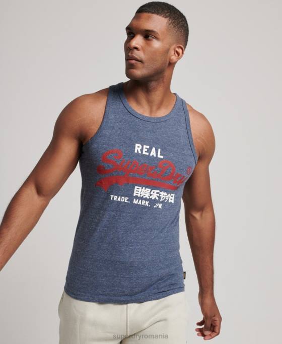 Superdry top vestă cu logo vintage îmbrăcăminte marina bărbați JX0Z1444