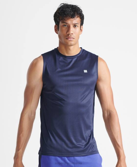 Superdry vesta de tren activ îmbrăcăminte albastru inchis bărbați JX0Z5398