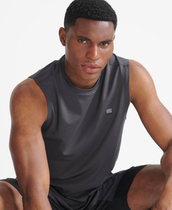 Superdry vesta trena top îmbrăcăminte gri inchis bărbați JX0Z1434