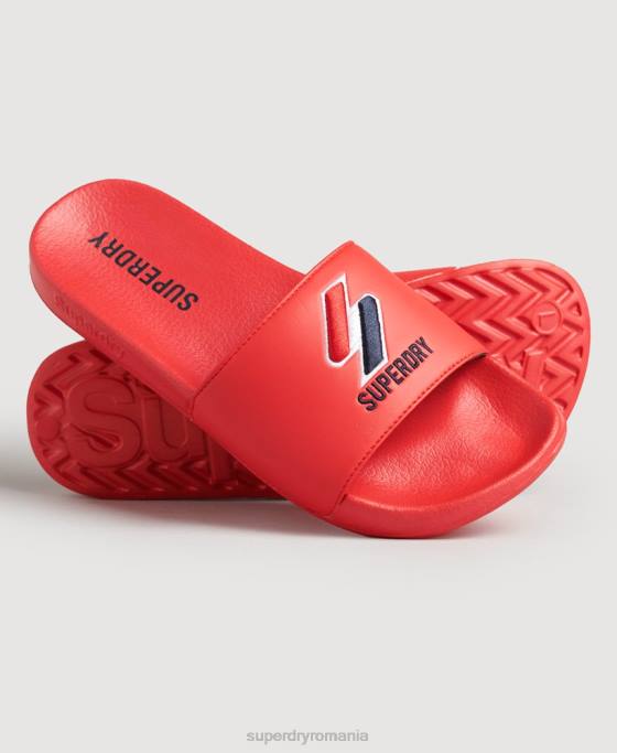Superdry glisoare de bazin de bază pantofi roșu bărbați JX0Z1920