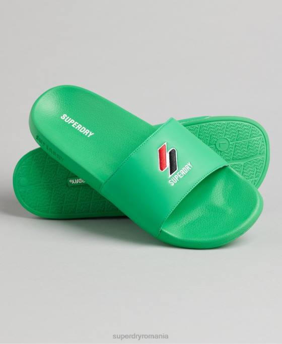 Superdry glisoare de piscină esențiale cod pantofi verde bărbați JX0Z1922