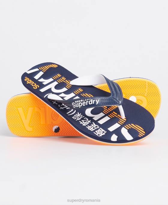 Superdry șlapi clasici cu logo pantofi marina bărbați JX0Z1936