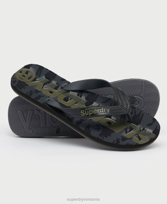 Superdry șlapi cu logo esențial pantofi negru bărbați JX0Z1930