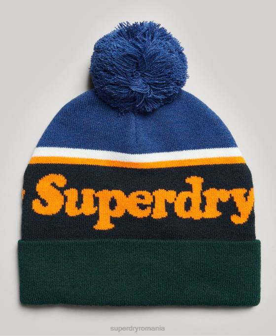 Superdry beanie cu logo esențial accesorii marina femei JX0Z4234