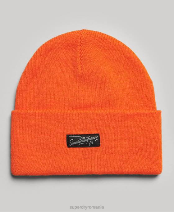Superdry beanie cu logo esențial accesorii portocale femei JX0Z1681