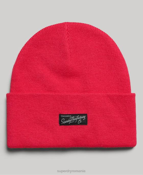 Superdry beanie cu logo esențial accesorii roz femei JX0Z1680