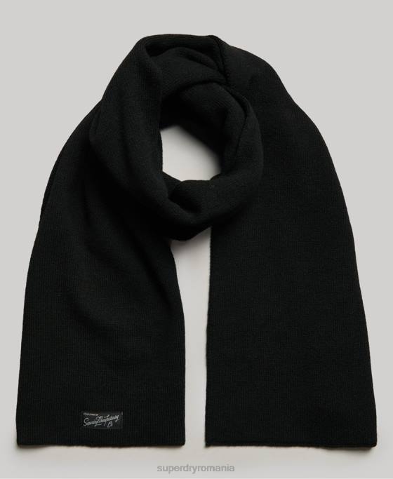 Superdry eșarfă clasică de epocă accesorii negru femei JX0Z4229