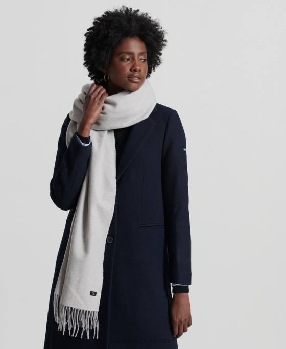 Superdry eșarfă de studio accesorii gri deschis femei JX0Z4283