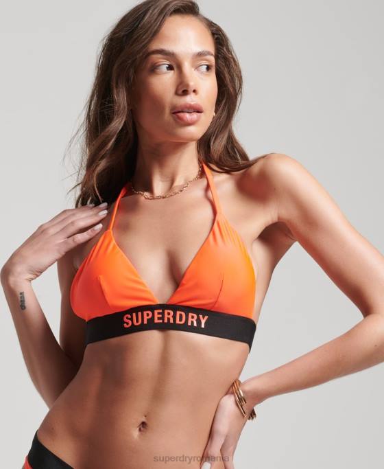 Superdry Top de bikini elastic triunghiular reciclat îmbrăcăminte portocale femei JX0Z3200