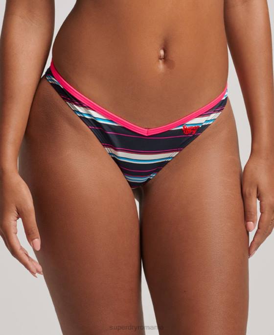 Superdry slip de bikini reciclat în dungi îmbrăcăminte multi femei JX0Z3215