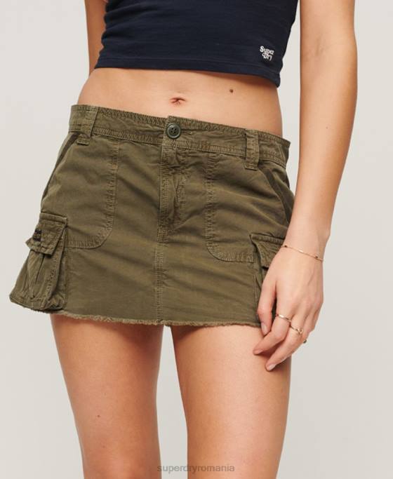 Superdry fusta de parașuta utilitare îmbrăcăminte verde femei JX0Z4118