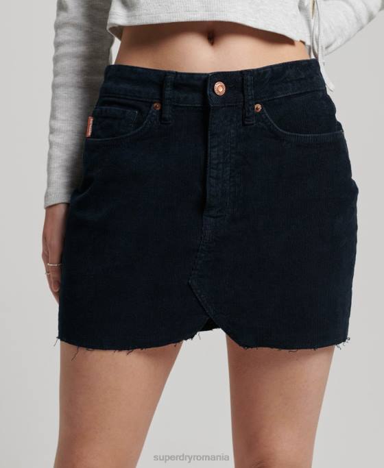 Superdry fusta mini din snur vintage îmbrăcăminte marina femei JX0Z4137