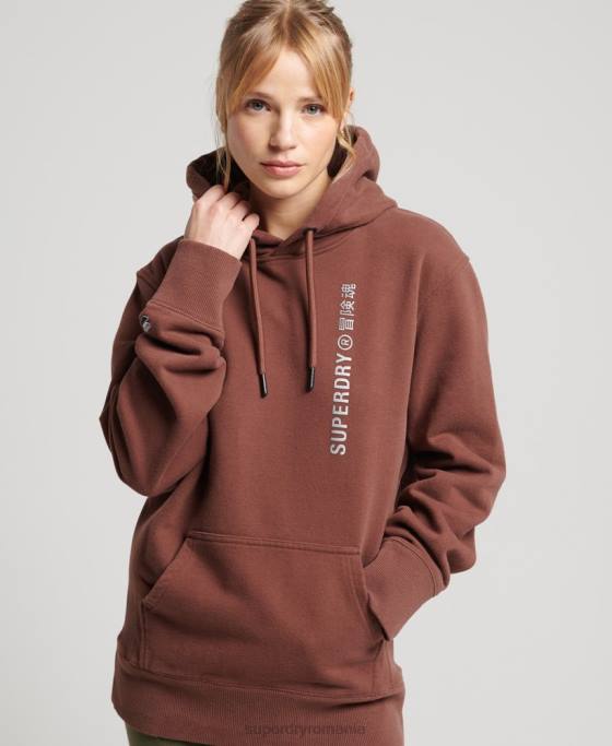 Superdry cod liniar hanorac largi îmbrăcăminte maro femei JX0Z5882
