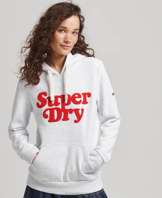 Superdry hanorac clasic cooper îmbrăcăminte gri deschis femei JX0Z5765