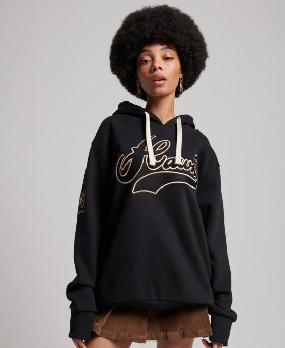 Superdry hanorac colegial de epocă îmbrăcăminte negru femei JX0Z5811