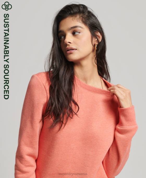Superdry hanorac crew vintage din bumbac organic îmbrăcăminte coral femei JX0Z5868